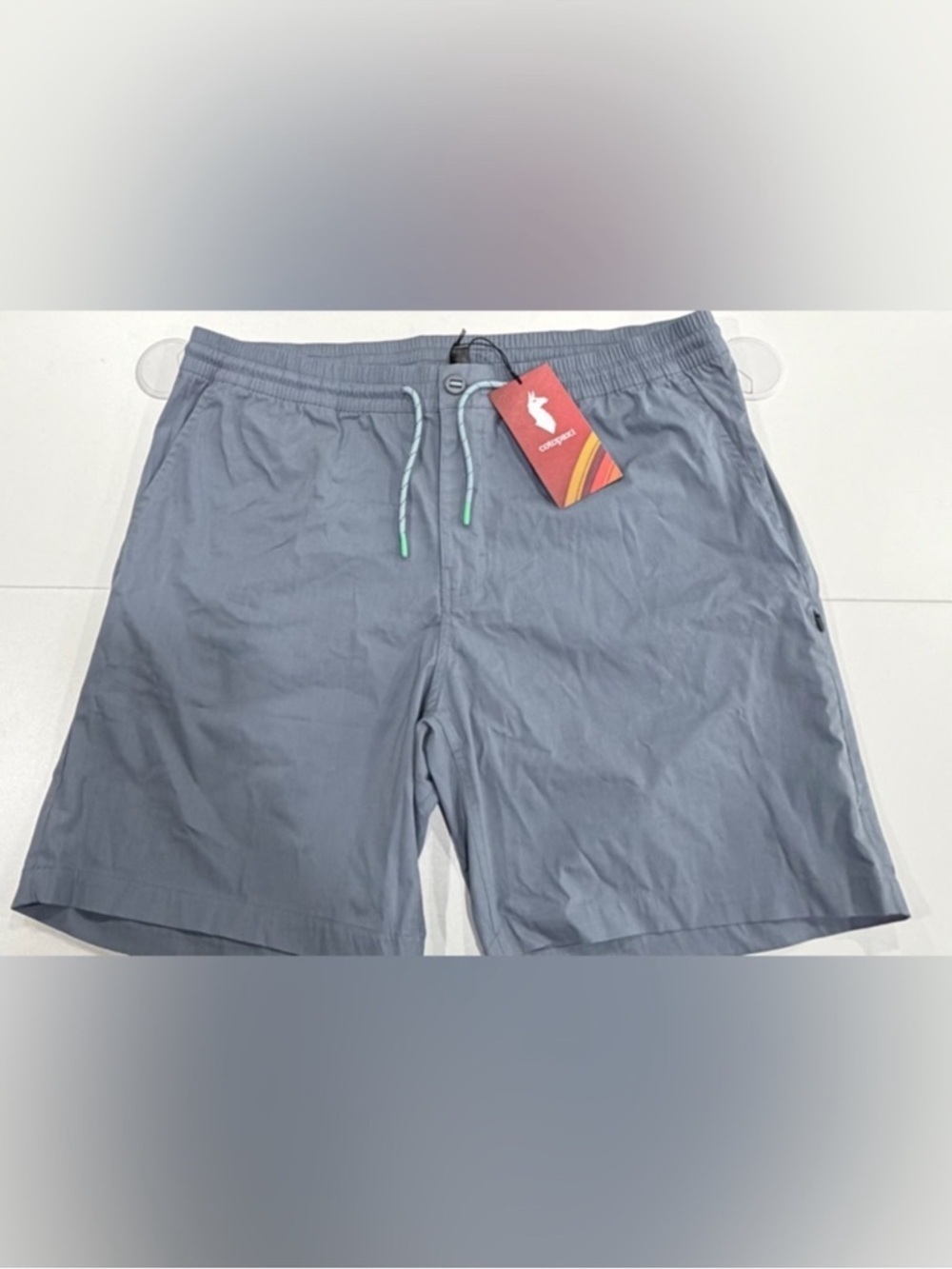 Cotopaxi Men's XXL Salto Organic Ripstop Shorts Grey Blue NWT Zip Pocket